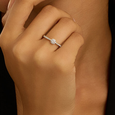 Anello Solitario Valentino Diamade Oro Bianco Diamante Lab-Grown - Anelli con Pietre Donna | Stroili