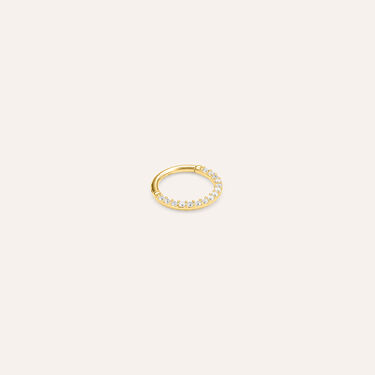Piercing Orecchio Daith Ear Shine Oro Giallo Cubic Zirconia