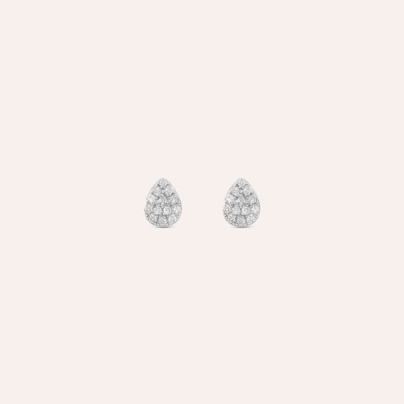 Orecchini Lobo Bon Ton Oro Bianco Cubic Zirconia - Orecchini a Lobo Donna | Stroili