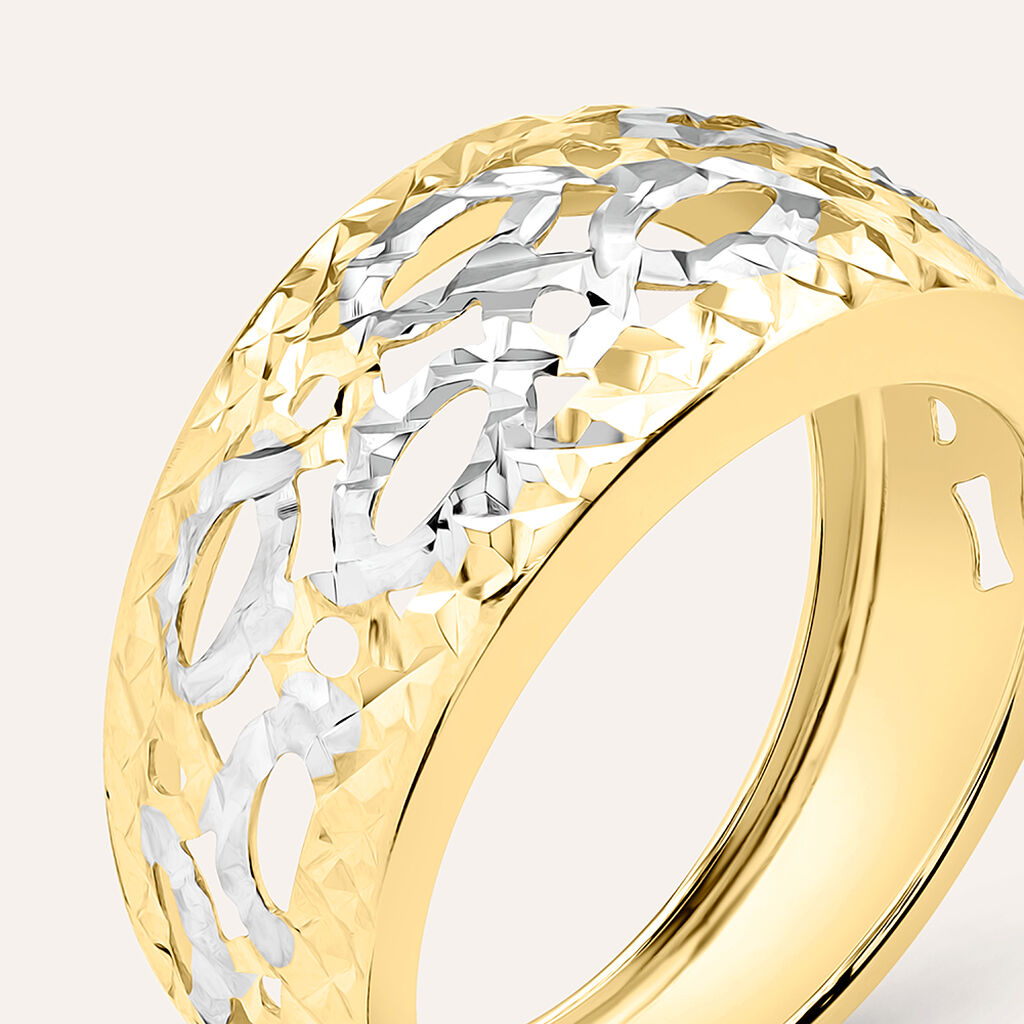 Anello Fascia Isabelle Oro Bicolore - Anelli a Fascia Larga Donna | Stroili