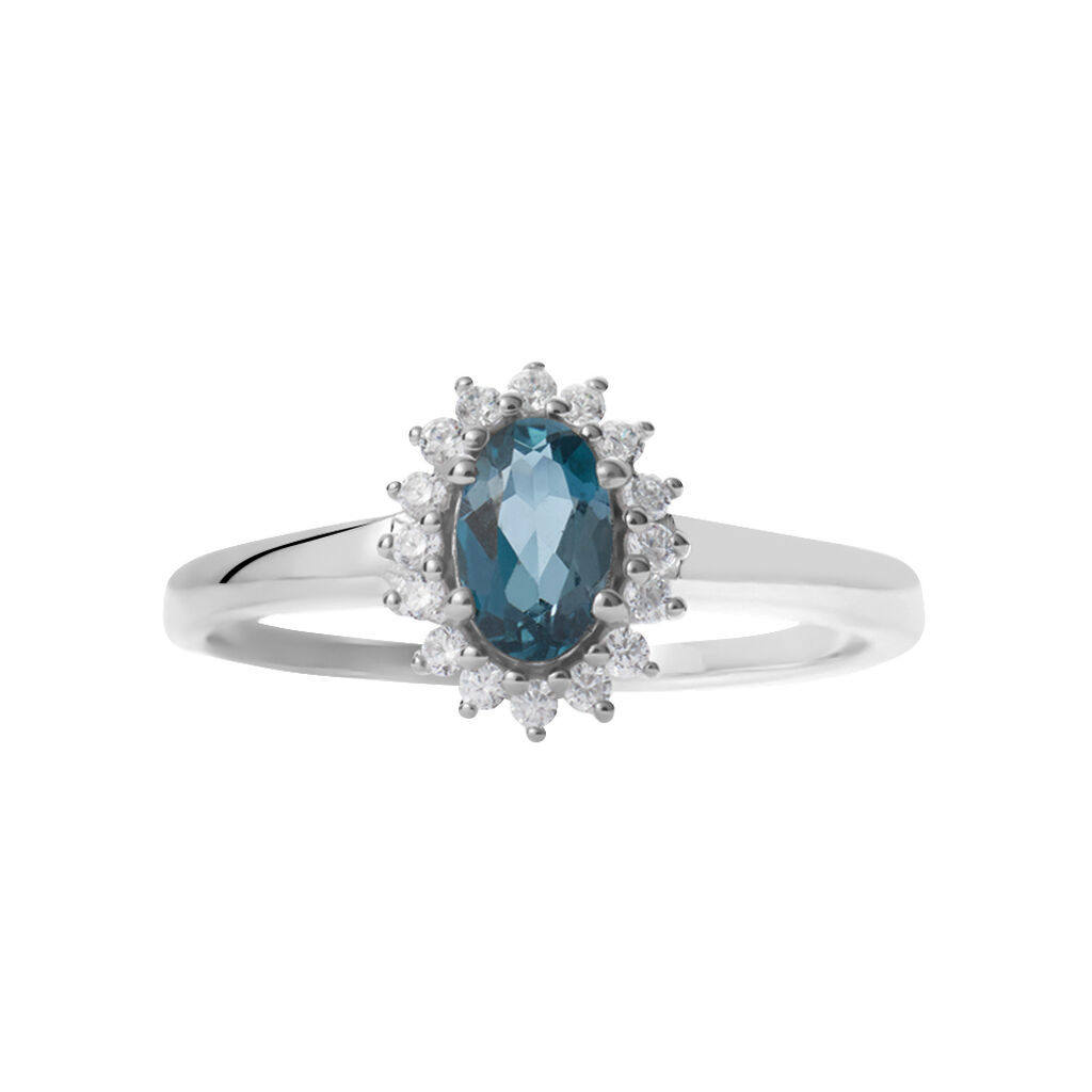 Anello Solitario Amélie Oro Bianco Topazio Cubic Zirconia - Anelli con Pietre Donna | Stroili
