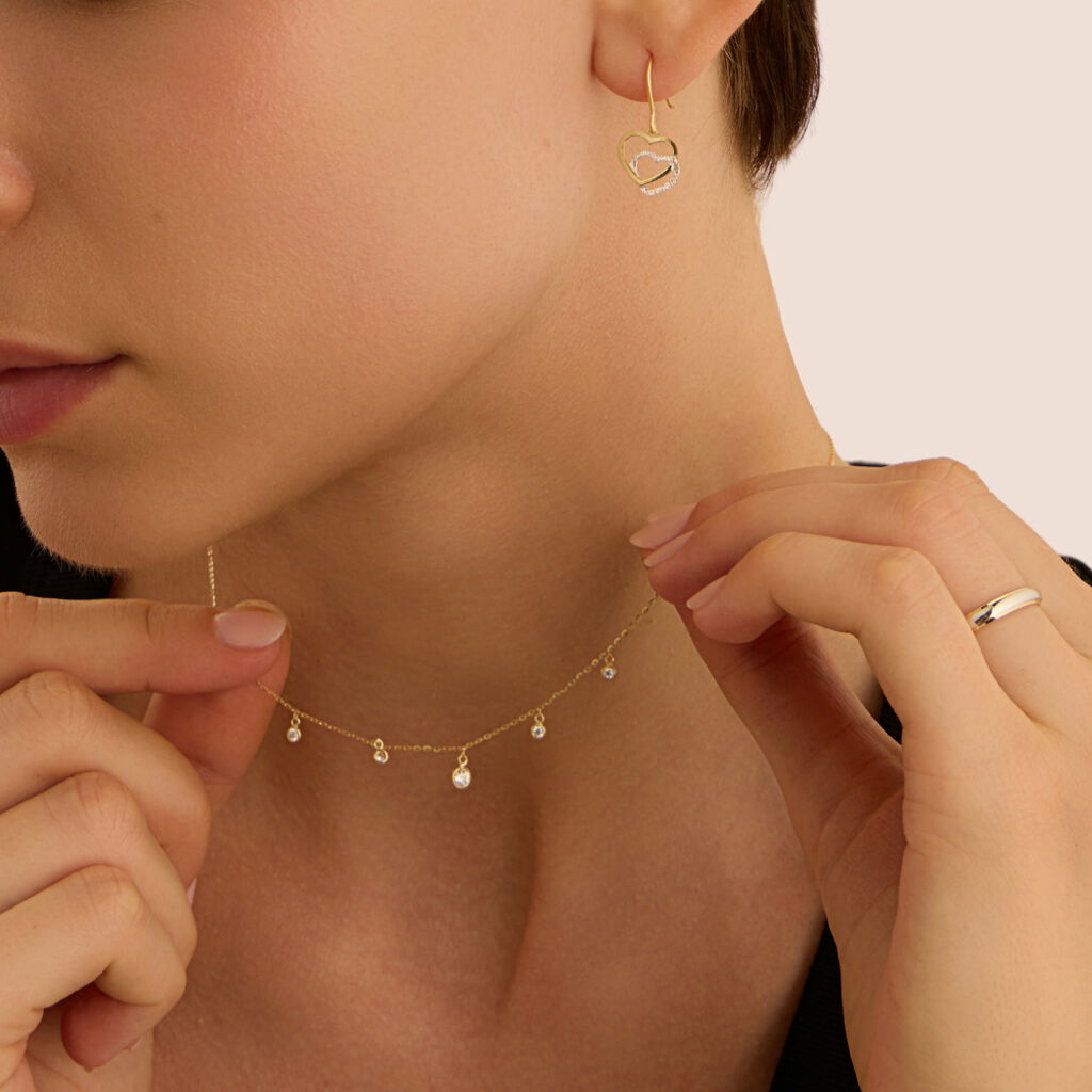 Orecchini Pendenti Beverly Oro Bicolore