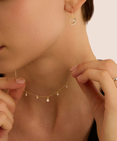 Orecchini Pendenti Beverly Oro Bicolore