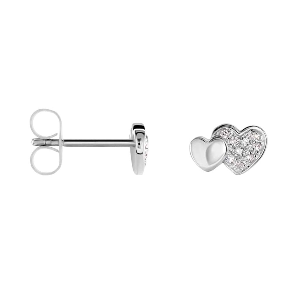 Orecchini Lobo Sophia Oro Bianco Diamante - Orecchini a Lobo Donna | Stroili