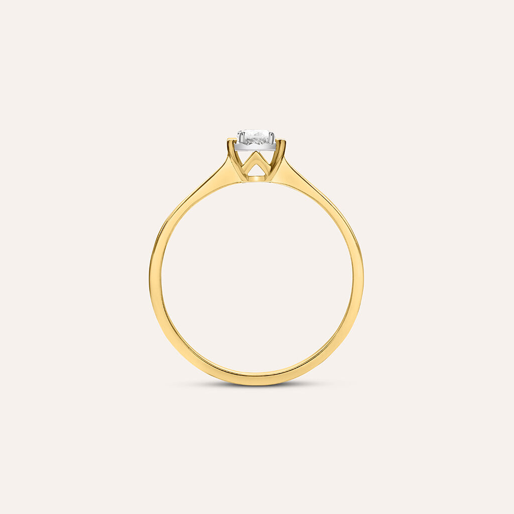 Anello Solitario Diamotion Oro Giallo Diamante - Anelli con Pietre Donna | Stroili