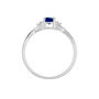 Anello Charlotte Oro Bianco Zaffiro Diamante