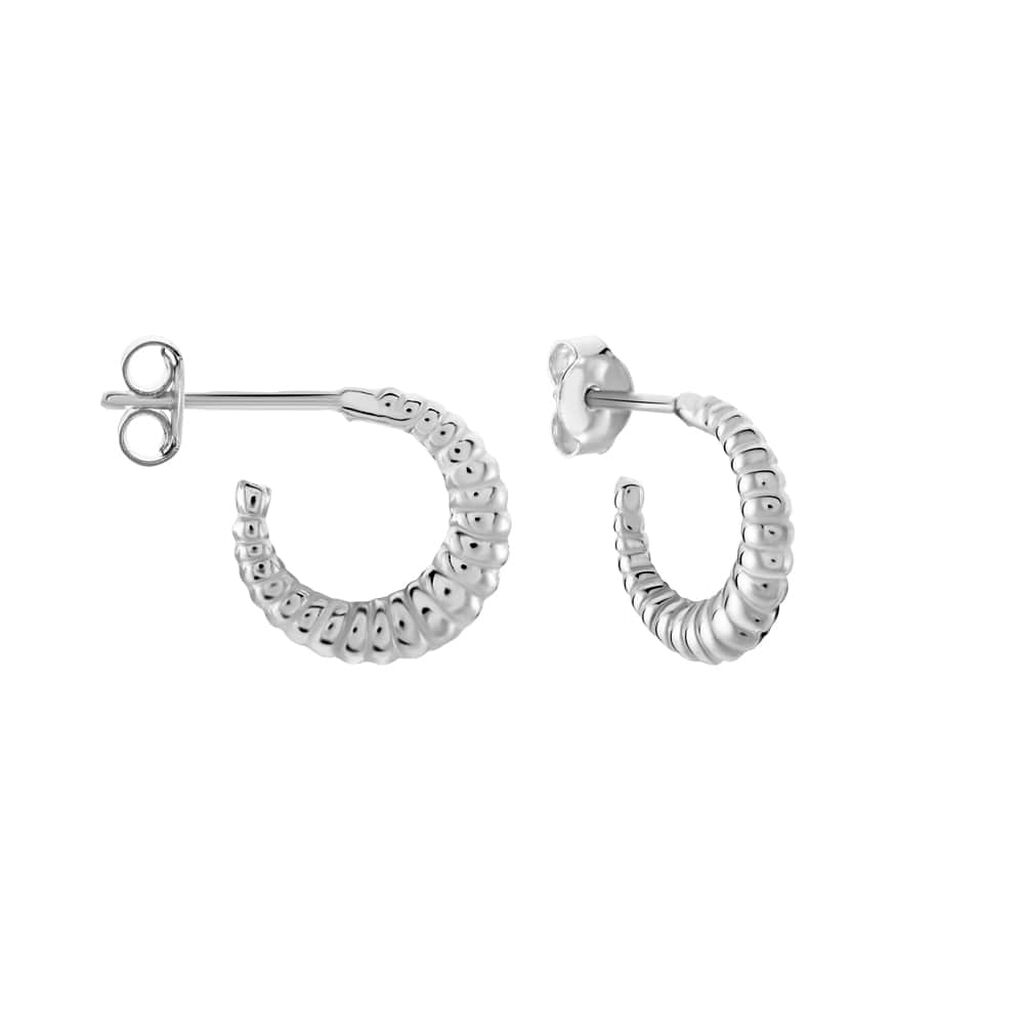 Orecchini A Cerchio Silver Collection Argento Rodiato - Orecchini a Cerchio Donna | Stroili
