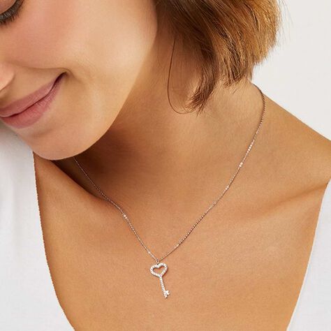 Collana Claire Oro Bianco Cubic Zirconia - Collane Donna | Stroili