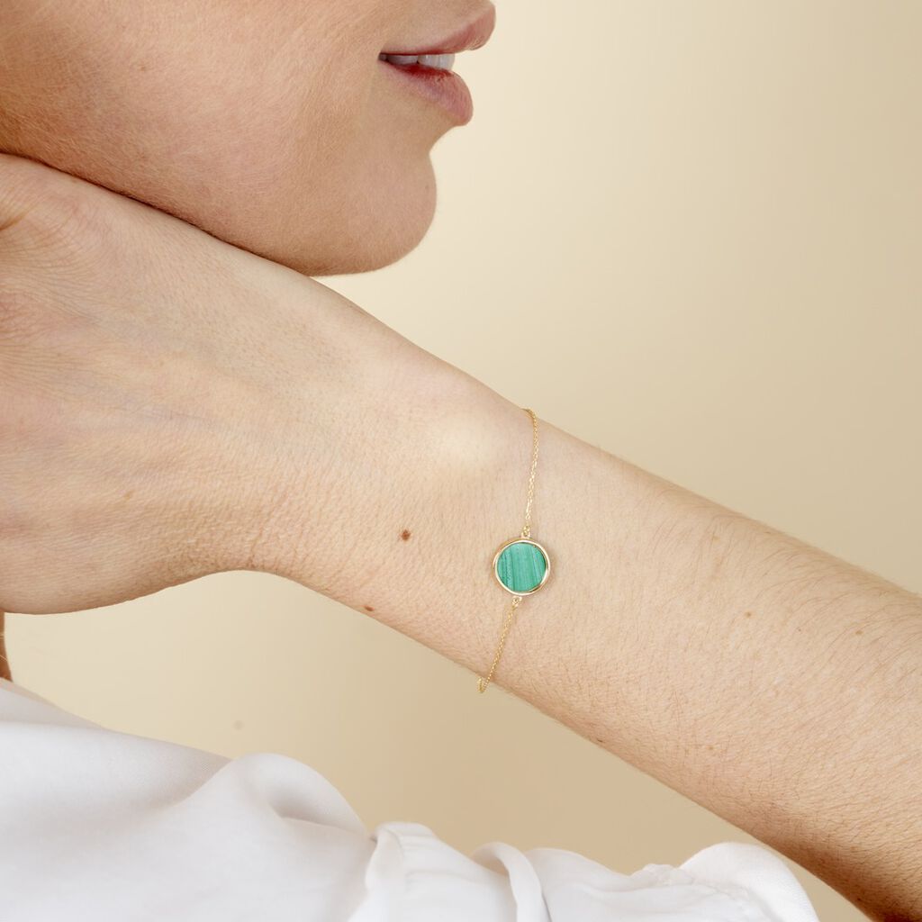 Bracciale Beverly Oro Giallo Malachite