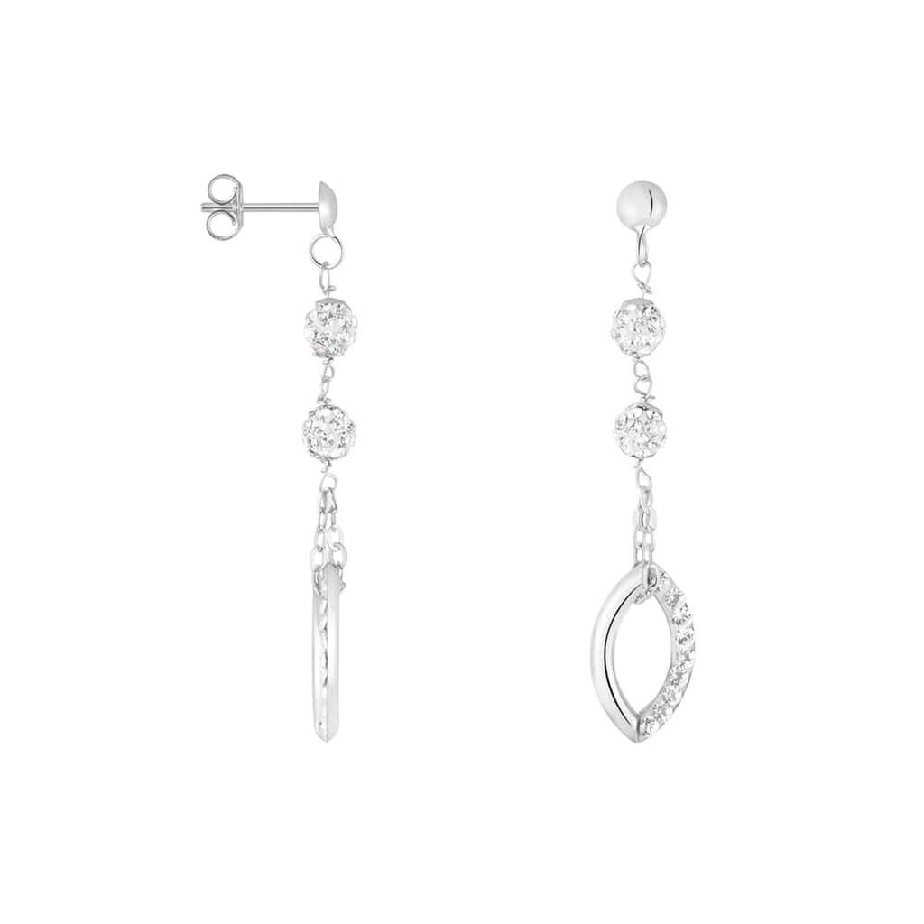 Orecchini Pendenti Crystal Gold Oro Bianco Cristallo - Orecchini Pendenti Donna | Stroili