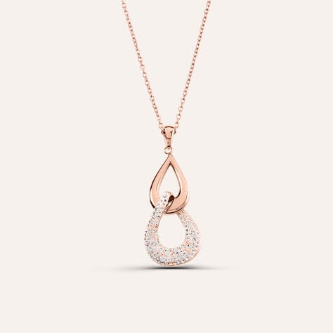 Collana Aura Acciaio Rosa Cristallo - Collane Donna | Stroili