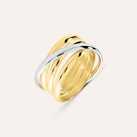 Anello Fascia Gold Essence Oro Bicolore - Anelli 18 Carati Donna | Stroili