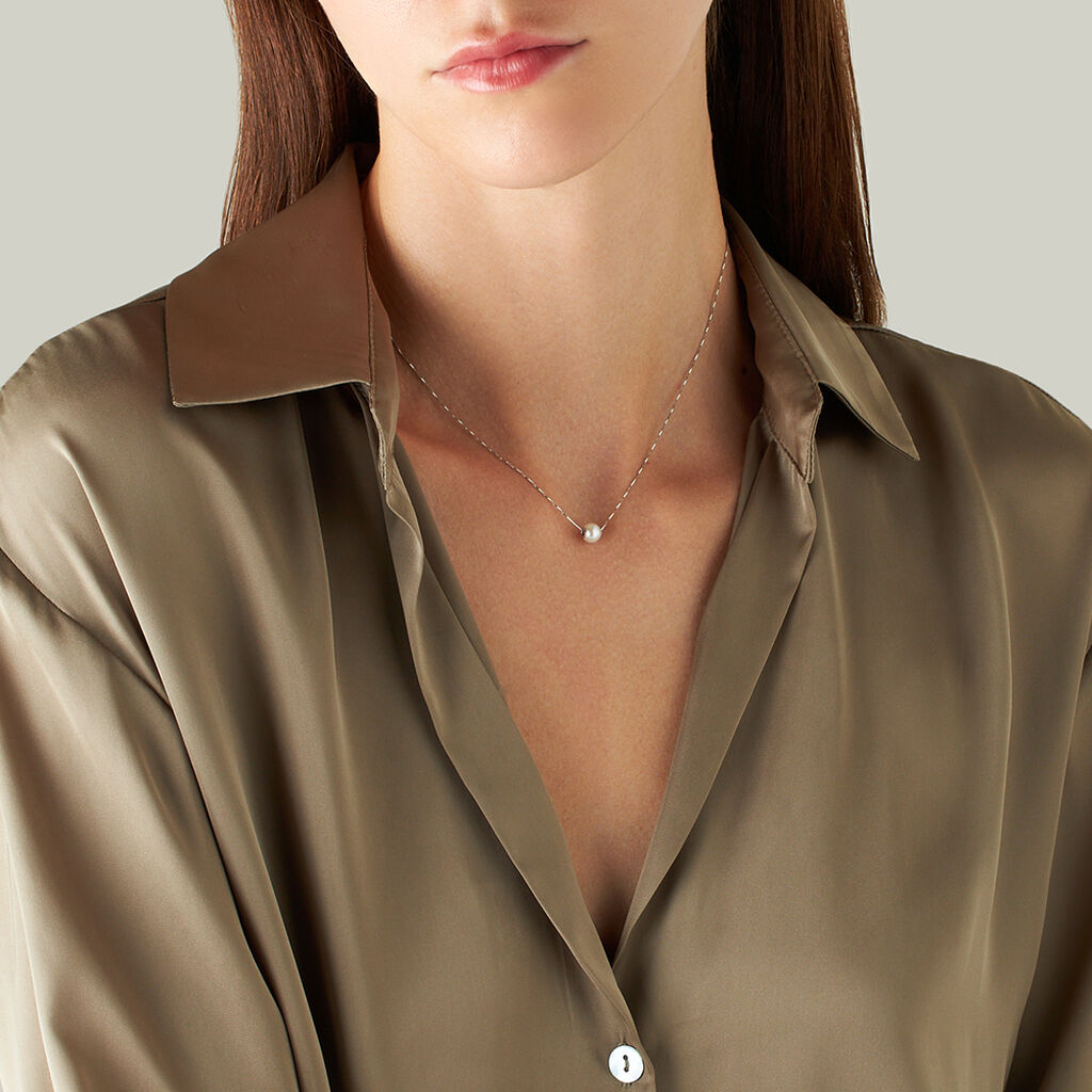 Collana Gabrielle Oro Bianco - Collane Donna | Stroili