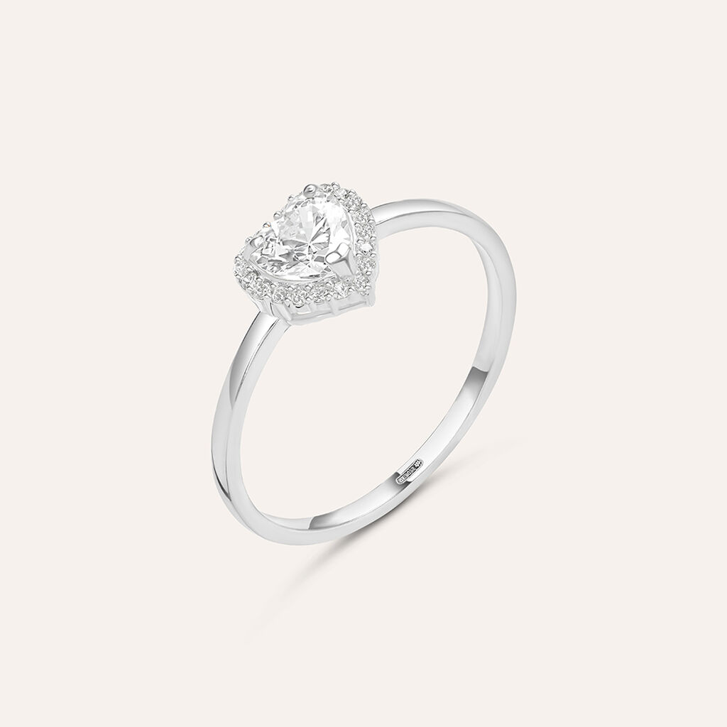 Anello Solitario Claire Oro Bianco Cubic Zirconia - Anelli con Pietre Donna | Stroili