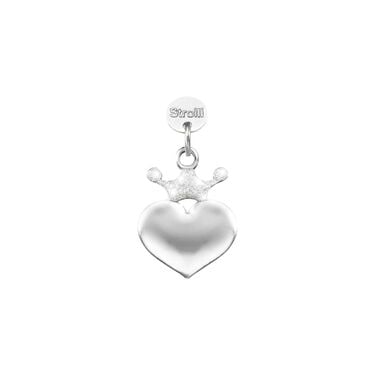 Charm in argento rodiato e glitter