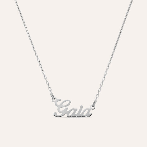 Collana Gaia Gold Names Oro Bianco - Collane Unisex | Stroili