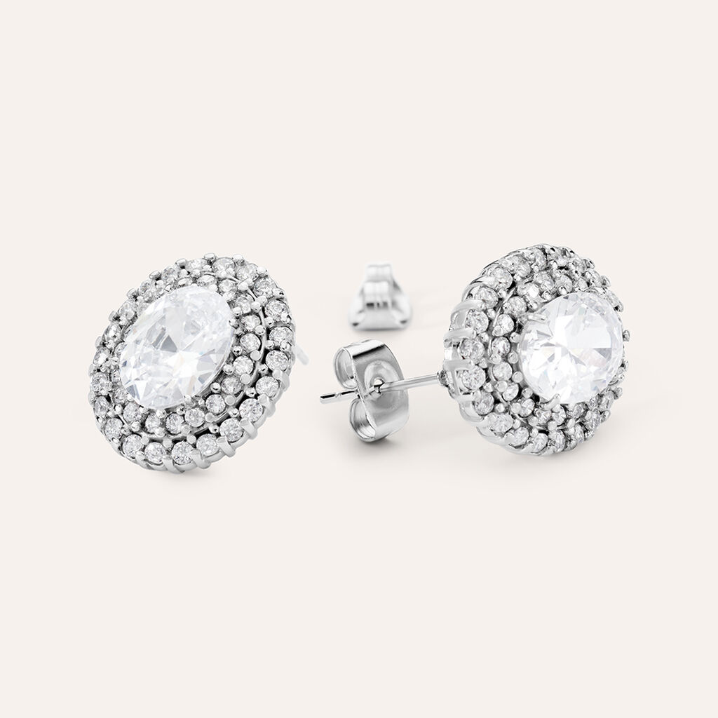 Orecchini Lobo Romantic Shine Ottone Cristallo