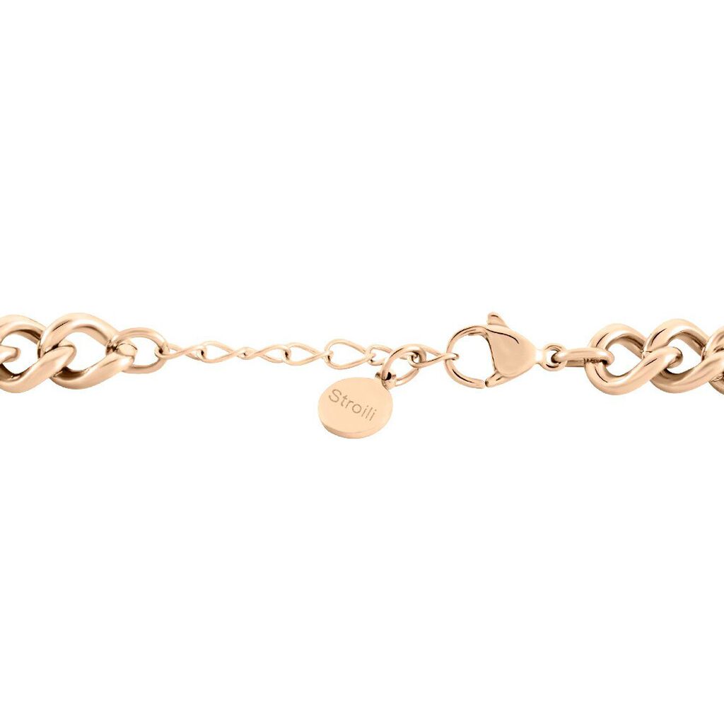 Bracciale Lady Message Acciaio Rosato Love e Cristalli - Bracciali Donna | Stroili