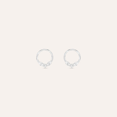 Orecchini Lobo Silver Elegance Argento Rodiato Cubic Zirconia - Orecchini a Lobo Donna | Stroili