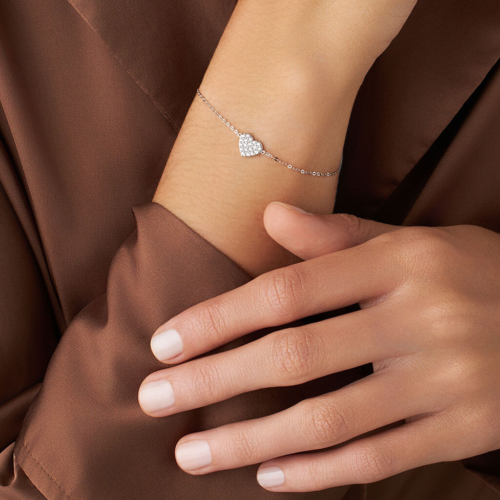 Bracciale Claire Oro Bianco Cubic Zirconia - Bracciali Amicizia Donna | Stroili