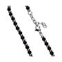 Bracciale Acciaio Onice 19+3cm