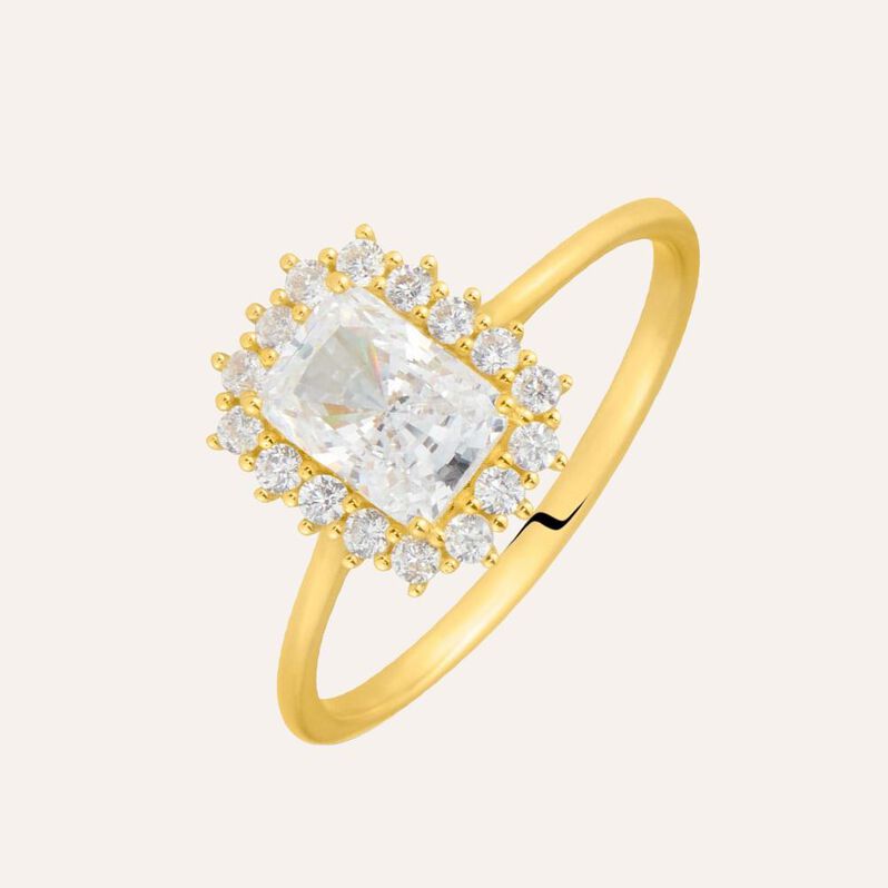 Anello Solitario Claire Oro Giallo Cubic Zirconia - Anelli con Pietre Donna | Stroili