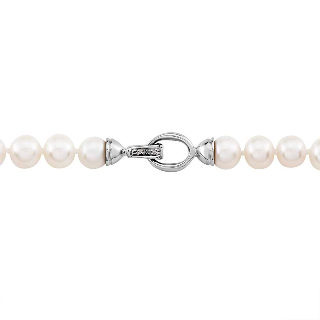 Collana Gold Pearls Oro Bianco Perla D'Acqua Dolce Diamante - Collane Donna | Stroili