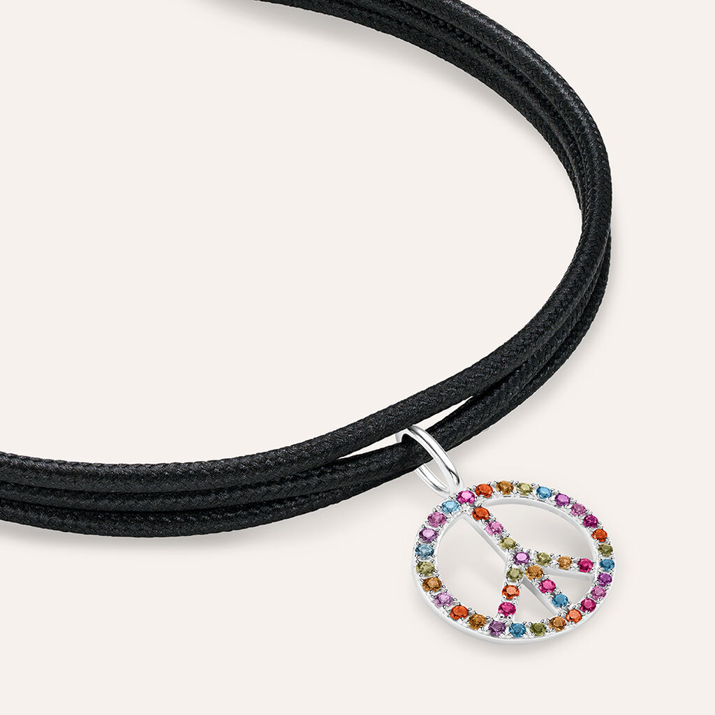 Choker Magnetico Cordino Nero e Acciaio - Catenina Unisex | Stroili