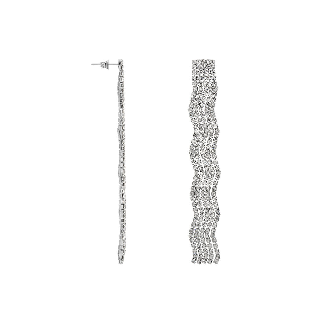 Orecchini Pendenti Romantic Shine Metallo Cristallo