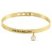 Bangle Lady Message Acciaio Dorato Cristallo - Bracciali Rigidi Donna | Stroili