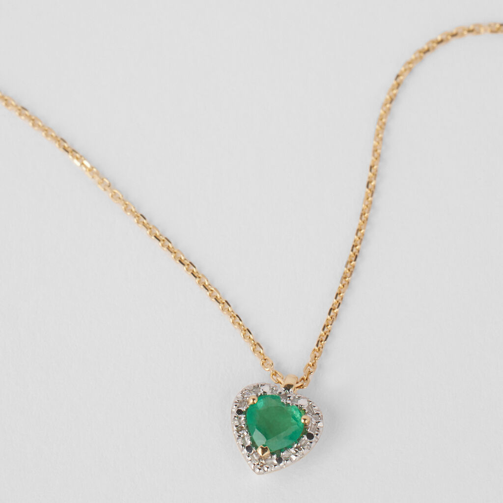Collana Charlotte Oro Giallo Smeraldo Diamante - Collane Donna | Stroili