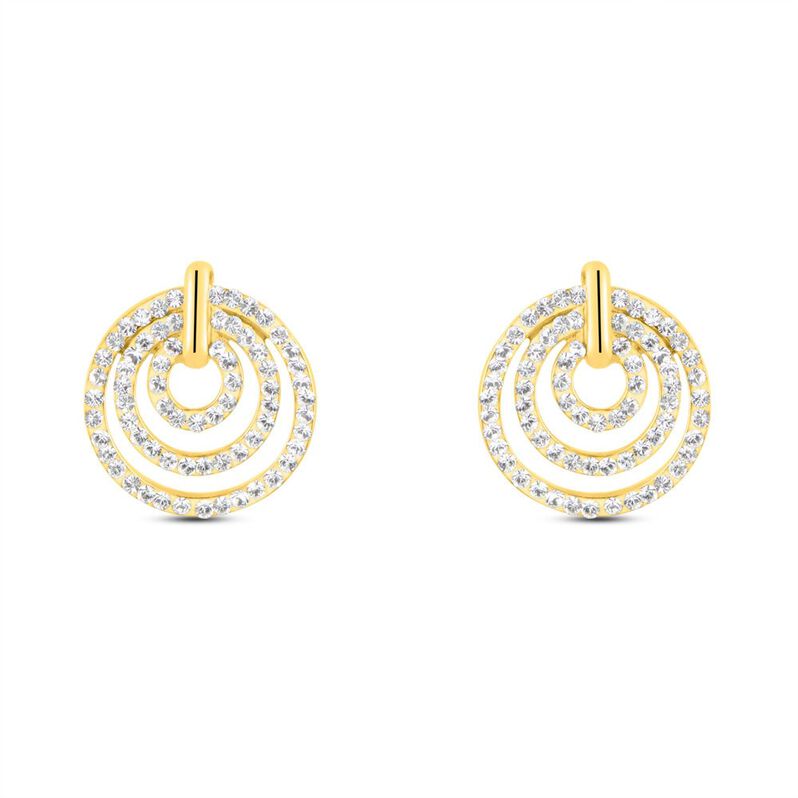 Orecchini Lobo Crystal Gold Oro Giallo Cristallo - Orecchini a Lobo Donna | Stroili