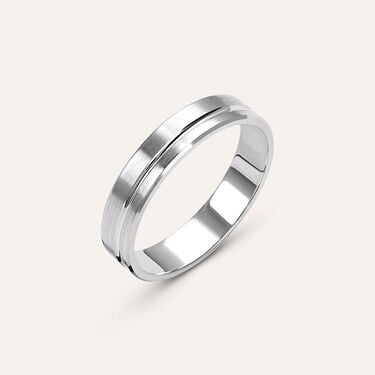 Fede Classica Satinata 4 mm Oro Bianco