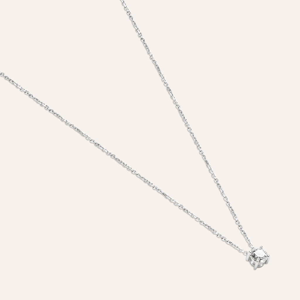 Collana Punto Luce Diamade Oro Bianco Diamante Lab-Grown