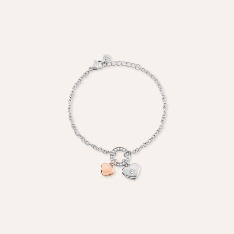 Bracciale Lady Chic Acciaio Bicolore Bianco / Rosa Cristallo - Bracciali Love Donna | Stroili
