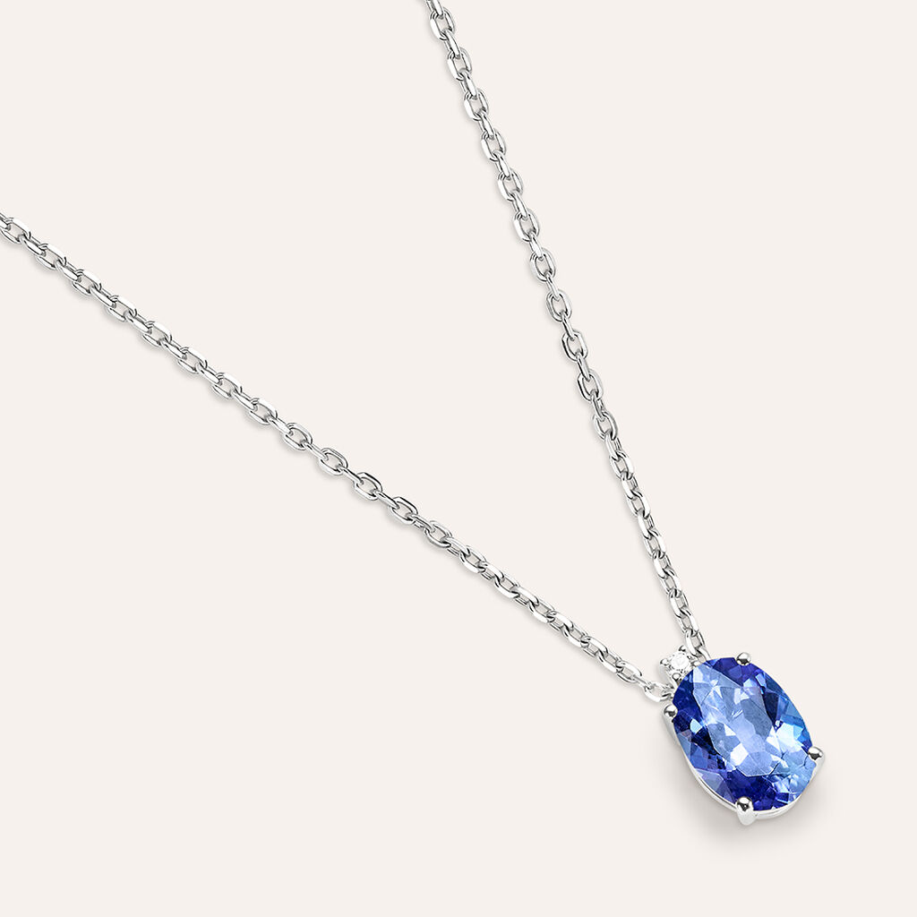 Collana Punto Luce Jasmine Oro Bianco Tanzanite Diamante - Collane Punto Luce Donna | Stroili