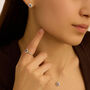 Anello Solitario Kate Jasmine Oro Bianco Tanzanite Diamante