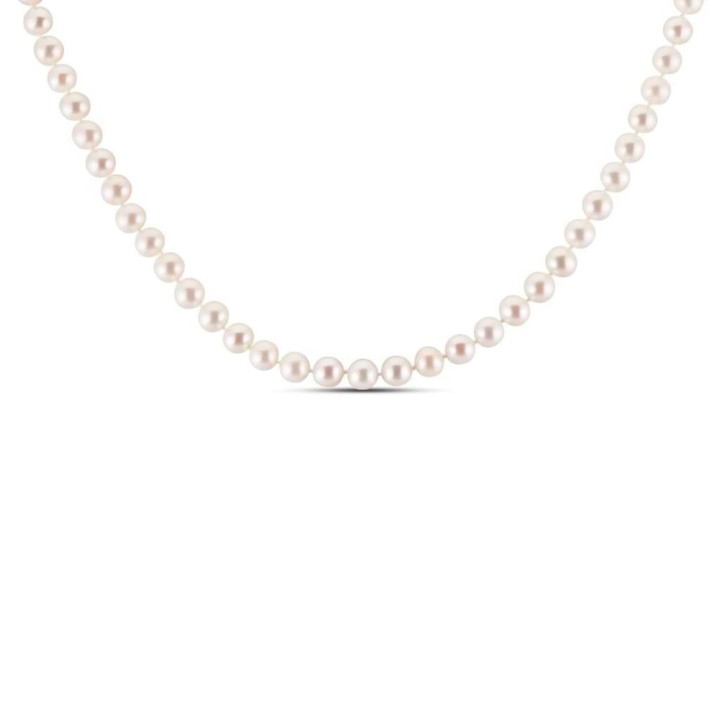 Collana Gabrielle Oro Bianco Perla D'Acqua Dolce