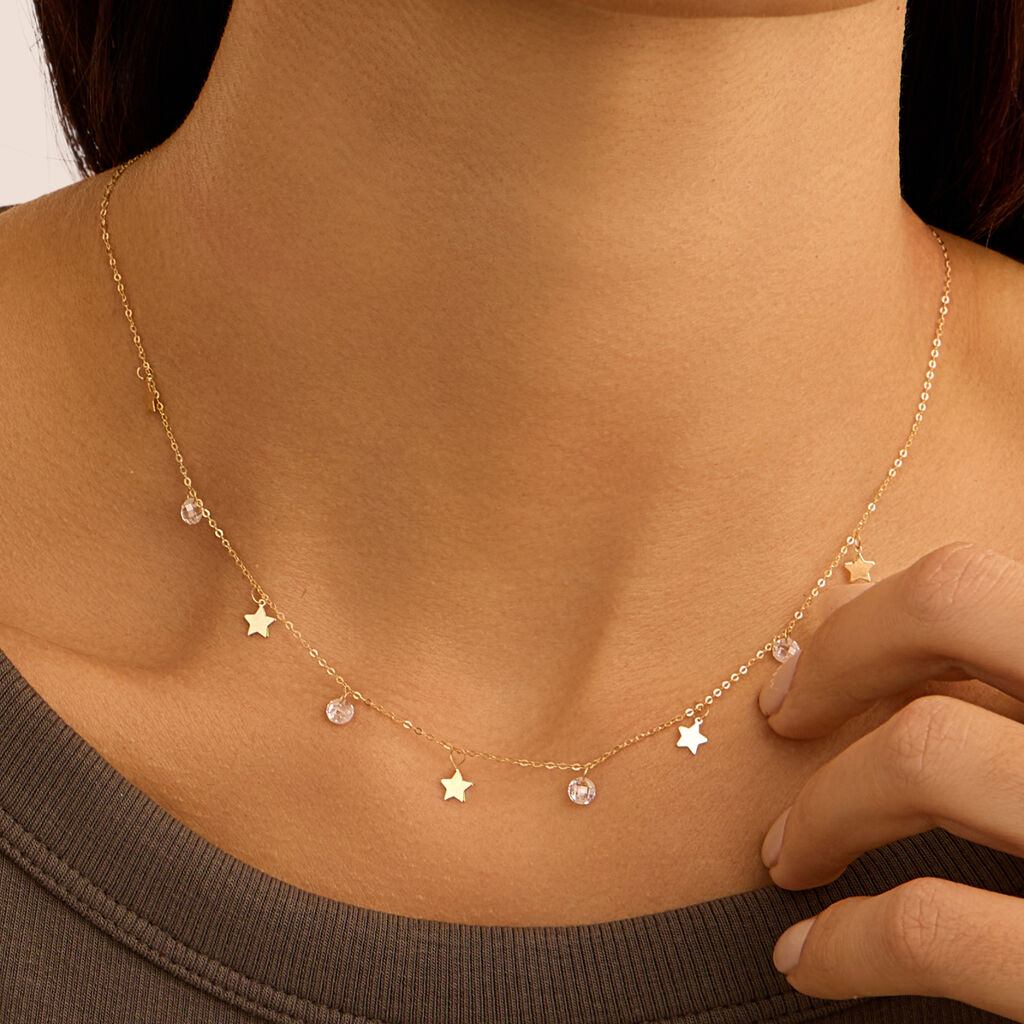 Collana Beverly Oro Giallo Cubic Zirconia