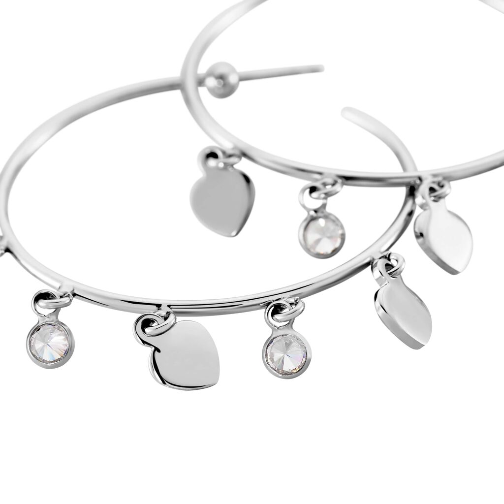 Orecchini A Cerchio Silver Collection Argento Bianco Cubic Zirconia - Orecchini a Cerchio Donna | Stroili