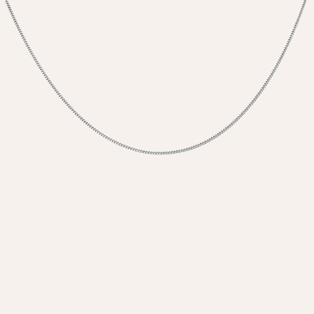 Ciondolo Croce in oro bianco e zirconi