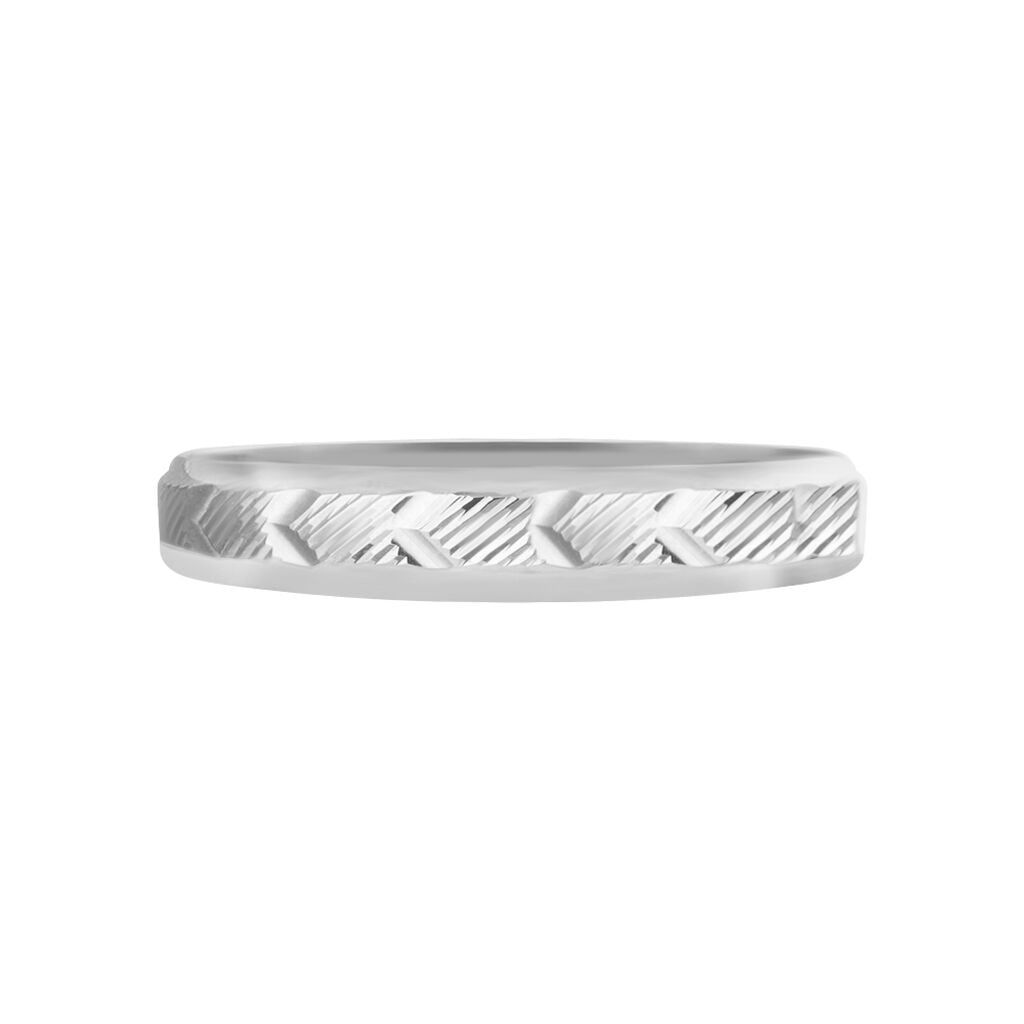 Fede Classica Diamantata 3 mm Oro Bianco