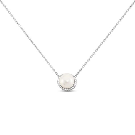 Collana Silver Pearls Argento Rodiato Perla sintentica Cubic Zirconia - Collane Donna | Stroili