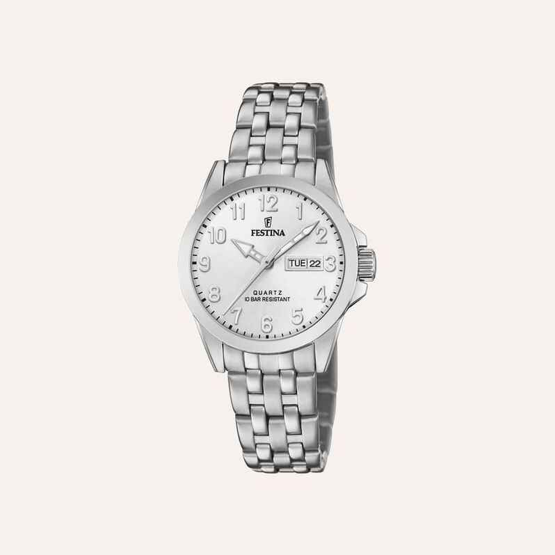 Orologio Al Quarzo Festina Acero Classico F20455/1 - Orologi con Datario Donna | Stroili
