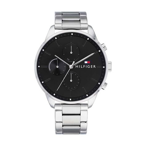 Orologio Multifunzione Uomo Tommy Hilfiger Chase quadrante nero 1791485 - Orologi Uomo | Stroili