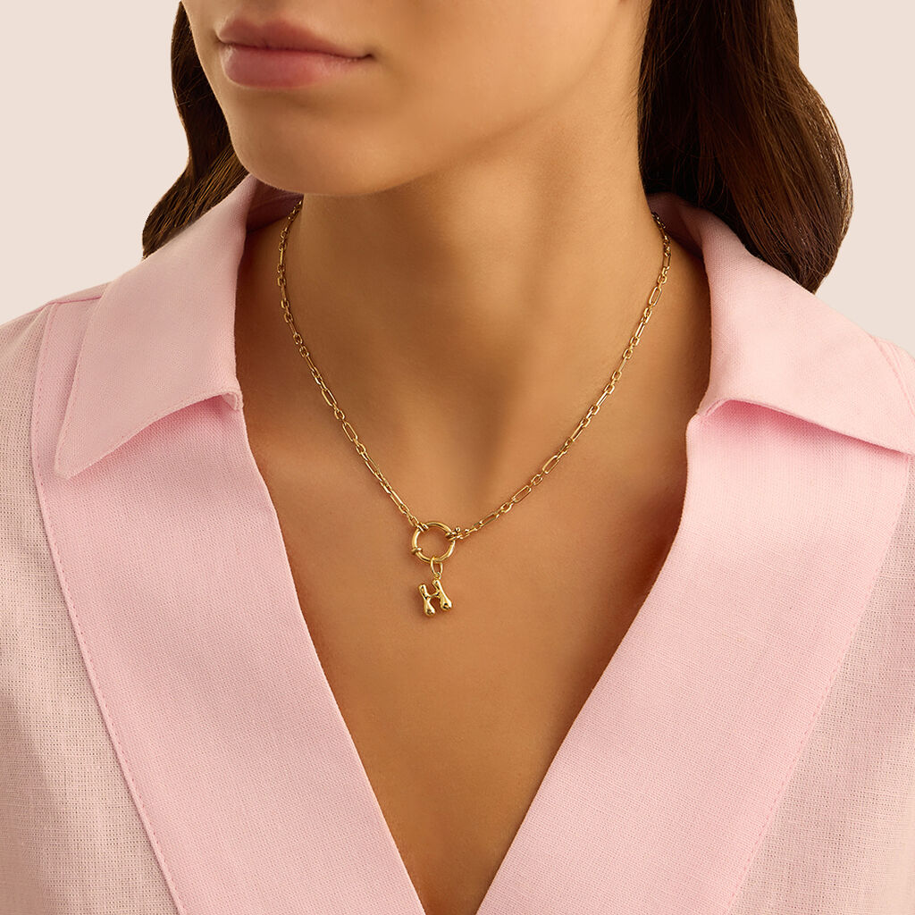 Pendente Love Beats Argento Dorato