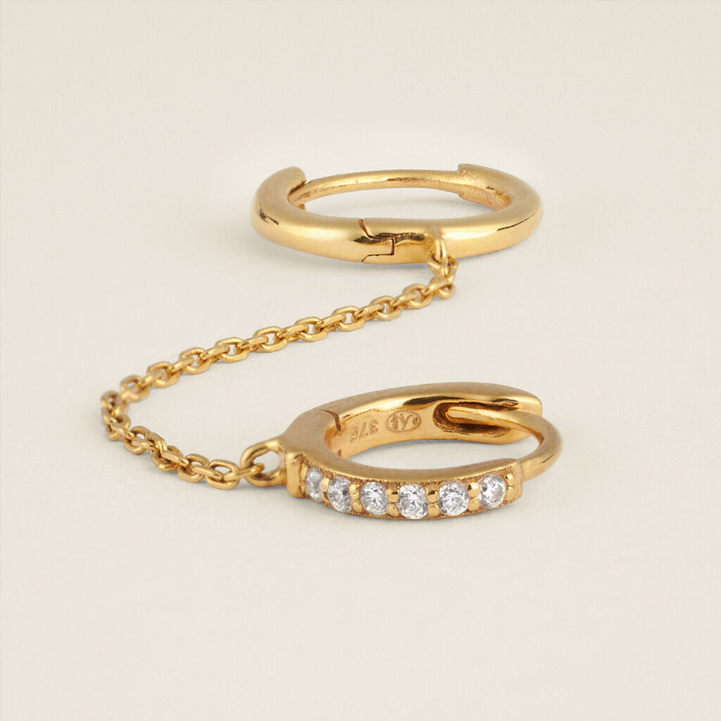 Ear Cuff Bon Ton Oro Giallo Cubic Zirconia