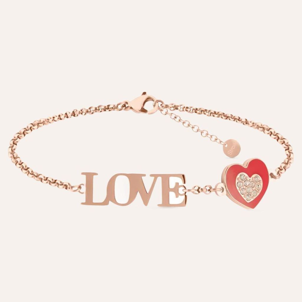 Bracciale Lady Sweet Acciaio Rosa Cristallo
