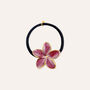 Accessorio Per Capelli Acciaio Dorato Smalto Burgundy