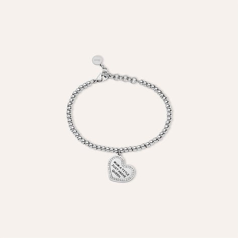 Bracciale Lady Message Acciaio Cristallo - Bracciali con Incisione Donna | Stroili
